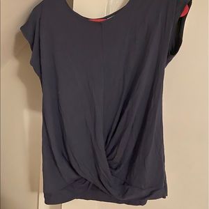 Navy Tee with knot
